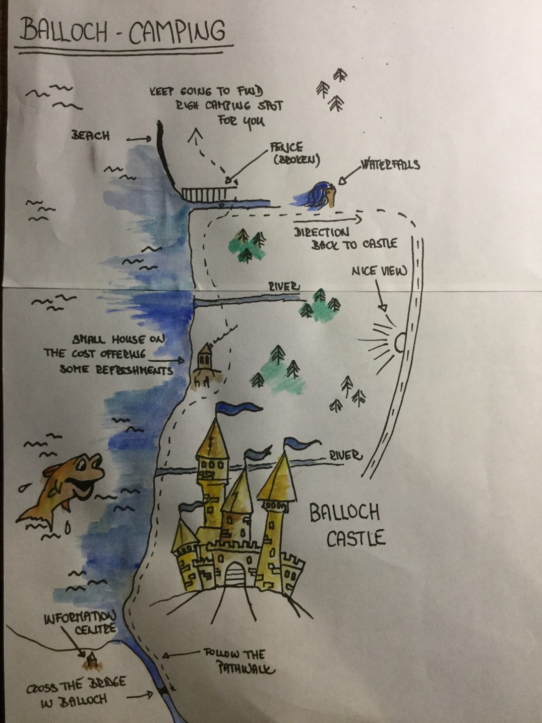 Map for camping
